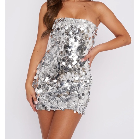 White Fox Boutique Dresses & Skirts - White Fox Sequin Dress - ONLY WORN FOR THESE PICTURES! BRAND NEW